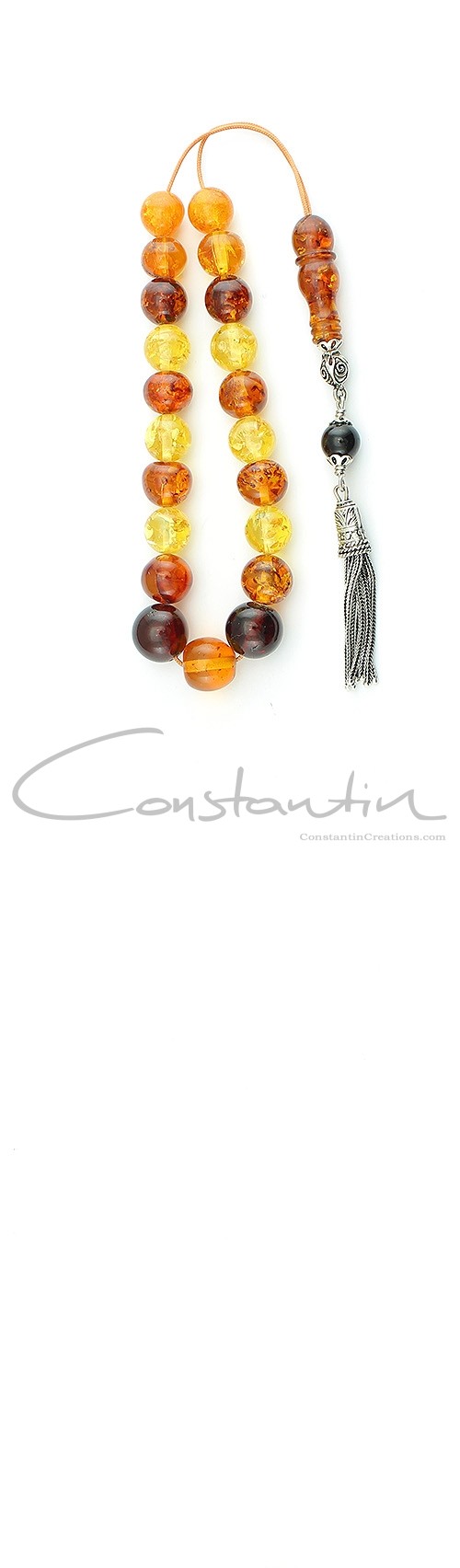 Multicolor, Greek amber komboloi.