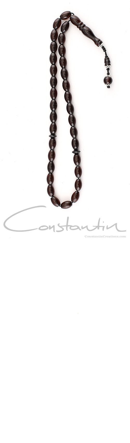 Small size , Oval beads, Natural dark Red amber worry beads set.