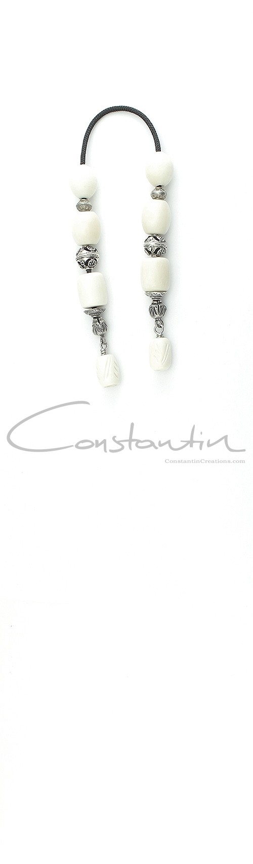 Traditional Greek Begleri made of Camel bone and sterling silver parts.