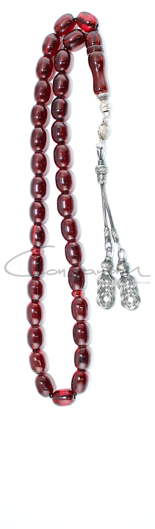 Collectable, Vintage transparent Red Faturan, large worry beads set.