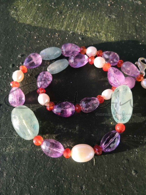 Sparkling and elegant handcrafted necklace.