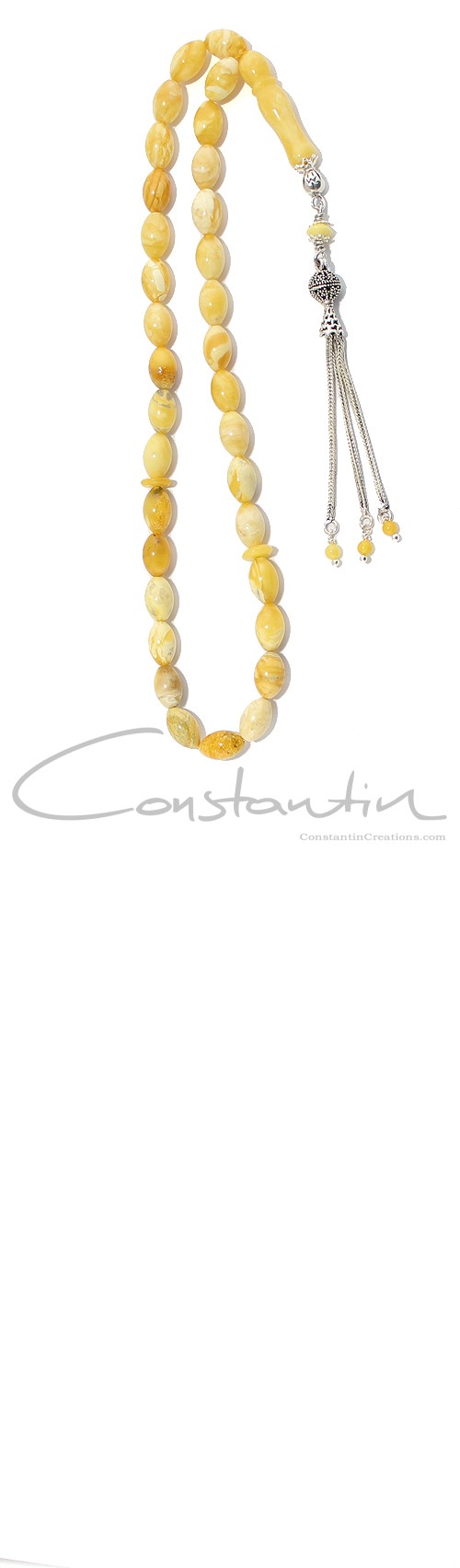 Handy size, traditional style, amber worry beads set.