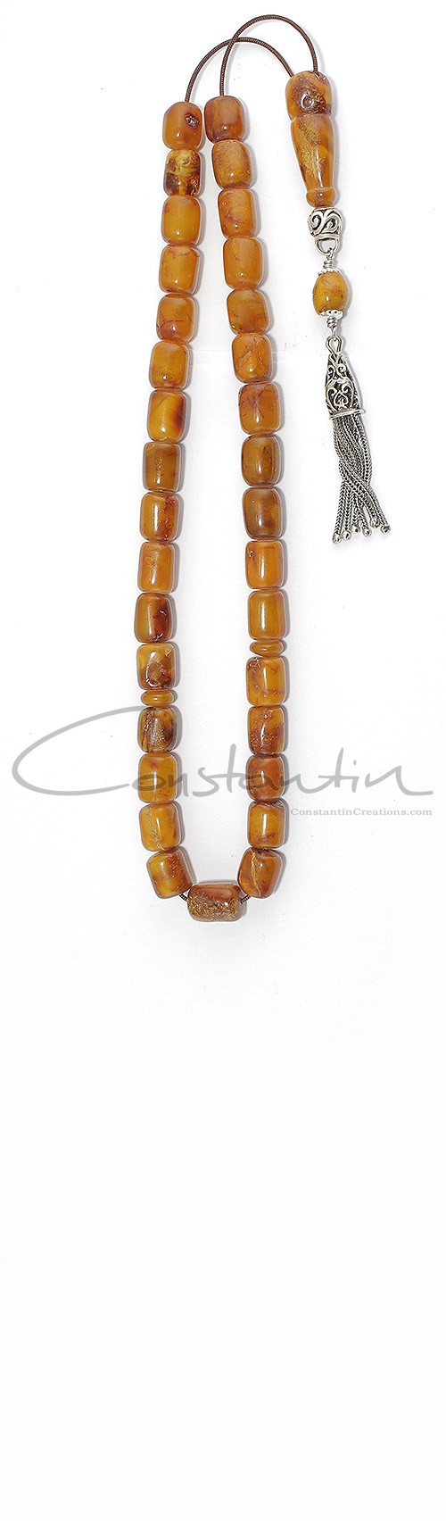 Greek komboloi set, made of dark Yellow natural amber.
