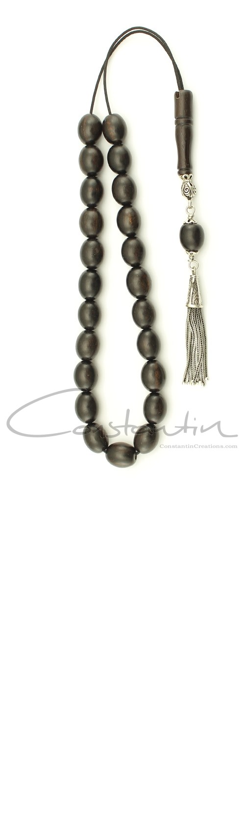 Wooden, Greek Komboloi made of natural top quality Ebony wood.