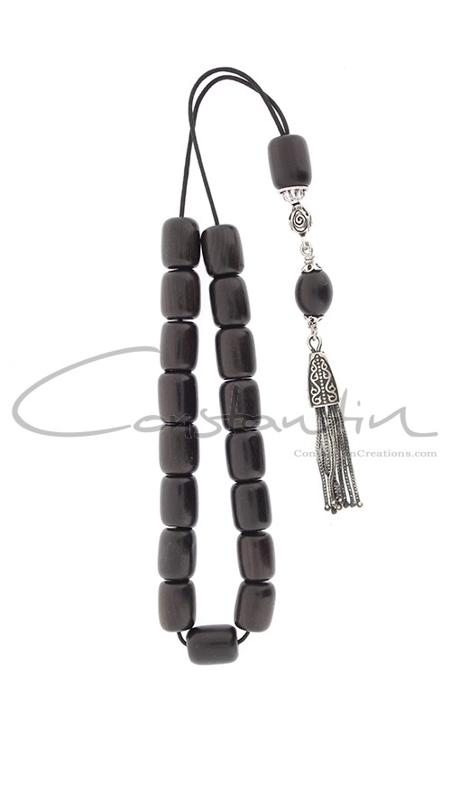 Top quality, natural ebony wood, Greek komboloi.