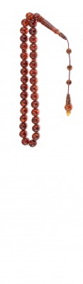 Worry beads set made of engraved natural amber. 