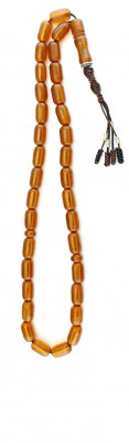 Clasic worry beads set  made of  Vintage Transparent  dark Yellow Faturan.