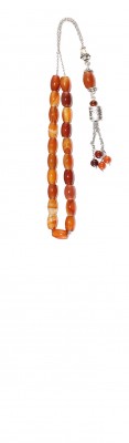 Pocket size, Greek style, komboloi set, made of natural Semi Precious stone Carnelian beads.