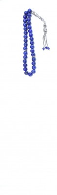Traditional worry beads set made of premium quality, Lapis Lazuli semi precious stones and sterling silver.