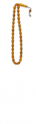 Pocket size, Pressed amber worry beads set.