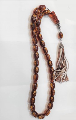 M500 rose engraved amber worry beads set 