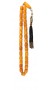Medium to large size, Antique look natural amber set of 33 beads.