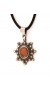 Vintage, natural, Aegean sea, red coral pendant with silver. 