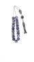 Light blue, mineral Sodalite, Greek komboloi with handcrafted silver parts and tassel.