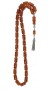 Classic style, Long natural amber worry beads with engraved details.