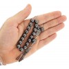 Extremely strong but flexible and long lasting, stainless steel chain is used for this komboloi.