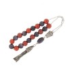 reek komboloi made of blue Goldstone and red Agate gemstones. 