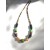 Multicolor, hand crafted necklace of various natural gemstones.
