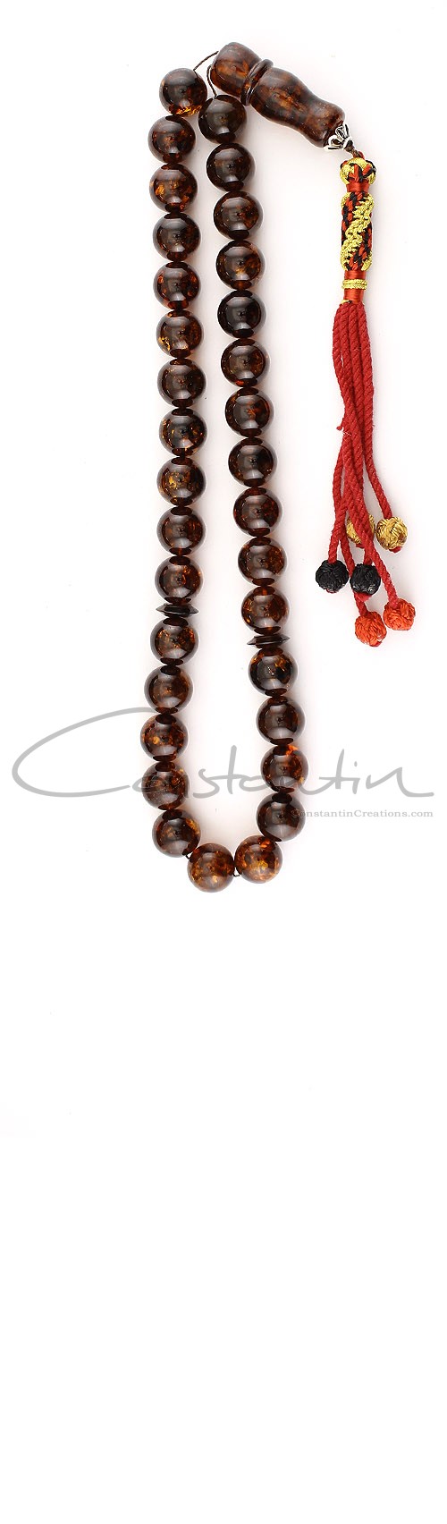 33 beads, complete set of natural amber.