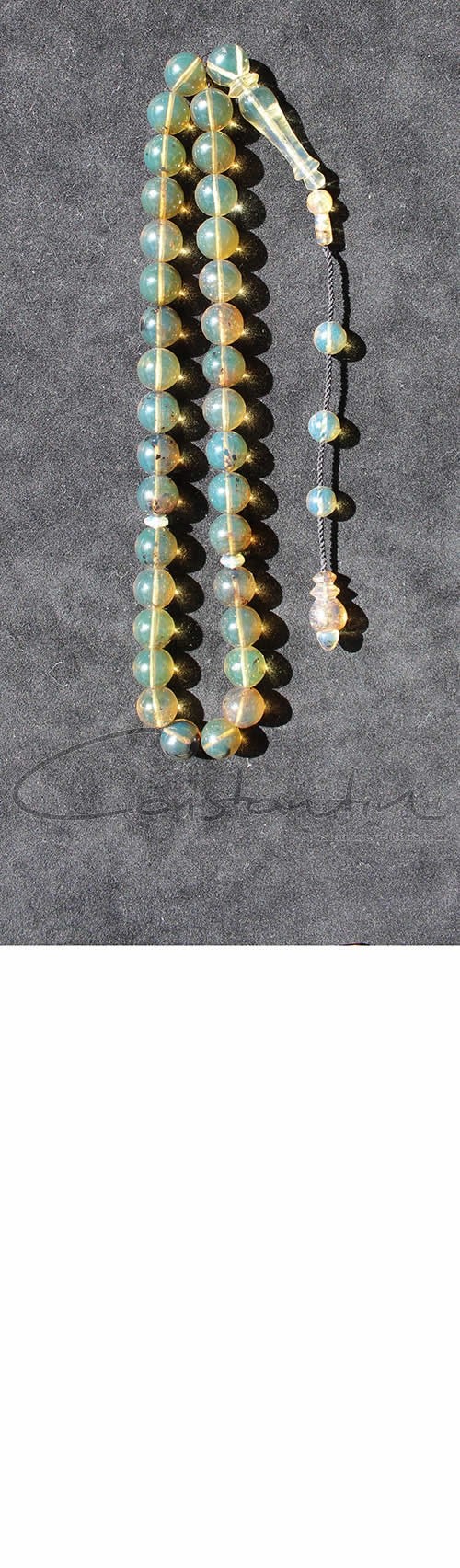 Collectible Semi transparent, Blue Amber, worry beads set.