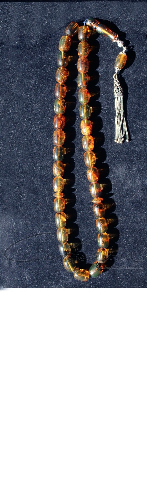 Top quality , semi transparent, Dominican Amber worry beads set. 