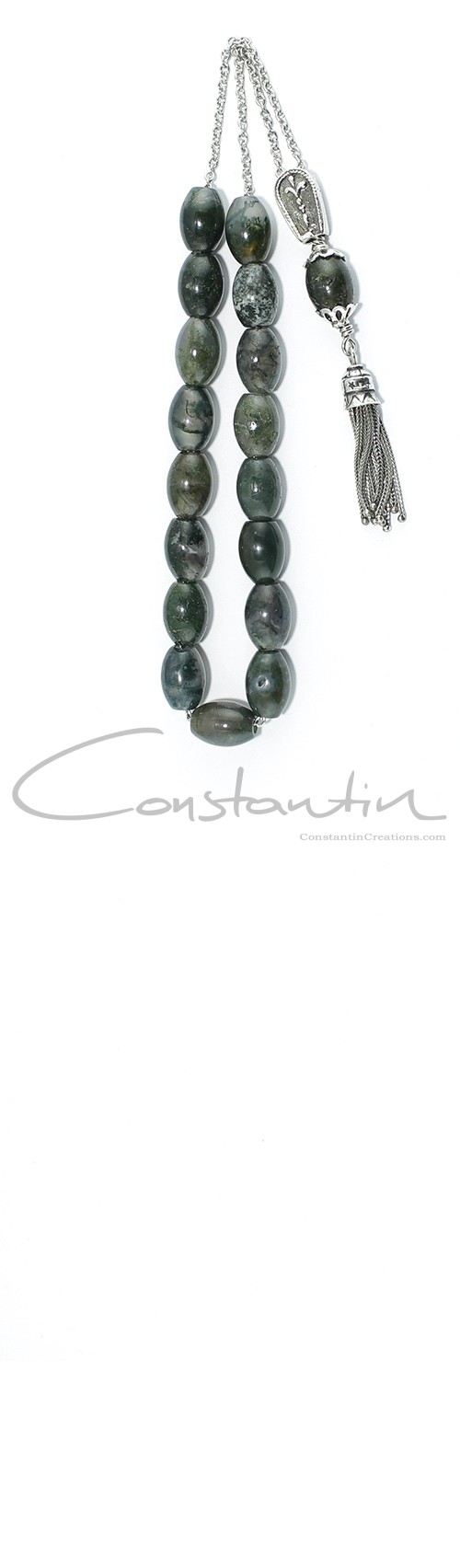 Green jasper, Greek komboloi.