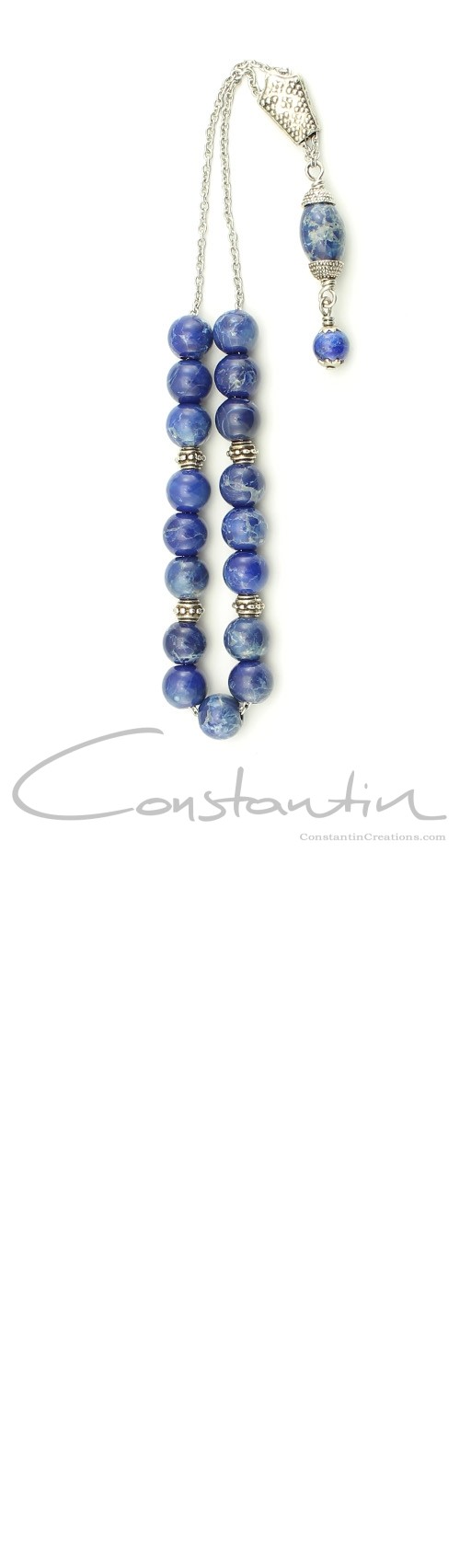 Traditional Greek komboloi, made of  Howilte gemstone.