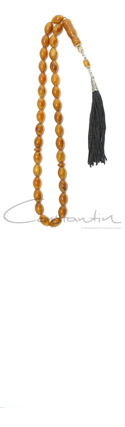 Vintage look , Amber worry beads set, made of 100 % natural amber, pressed.