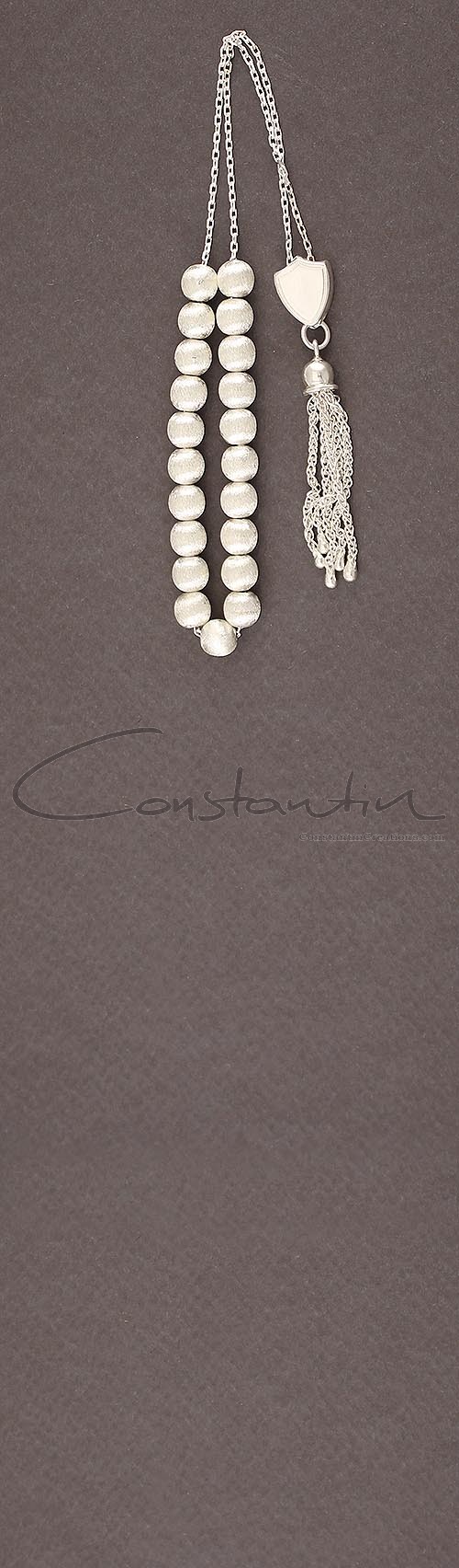 Hand made sterling silver , Greek style komboloi.