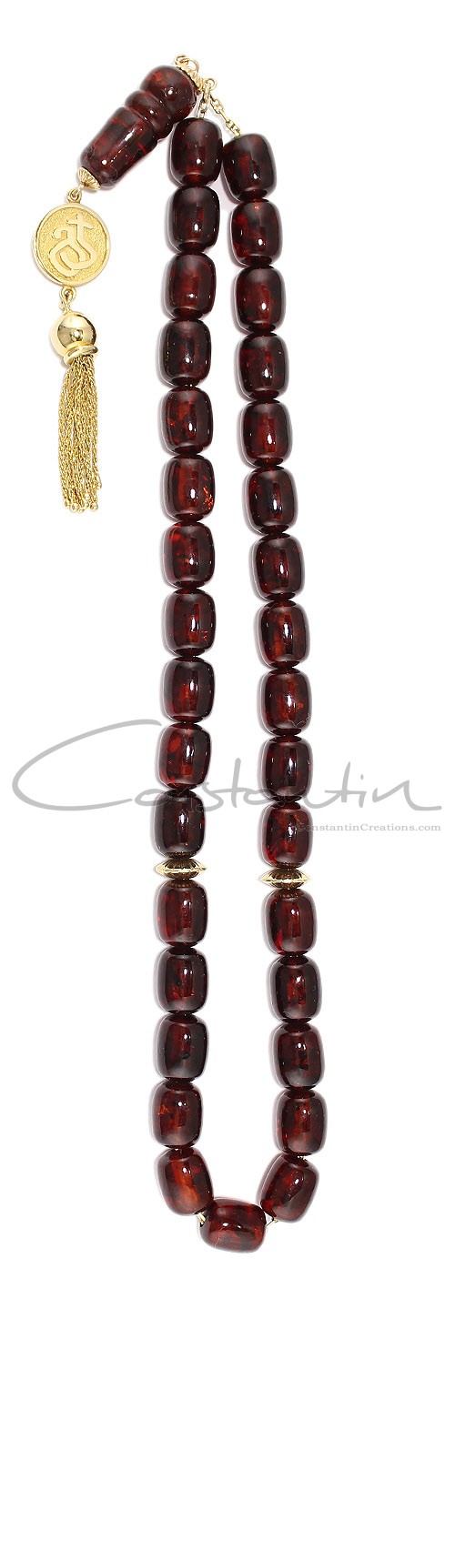 Exclusive, Custom made set of natural amber and solid 18 Karat yellow gold parts.