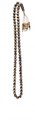 Faceted multi color pressed natural amber, traditional worry beads.