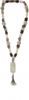 Unique, multicolor necklace with vintage stone components.     