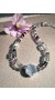 Casual necklace made of multicolor Fluorite gemstone and silver.