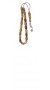 Greek handy size Komboloi with barrel shape beads made of natural Coconut wood. 