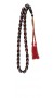 Dark red natural amber worry beads.