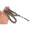 Vintage, large and heavy worry beads set with round shape beads decorated with mosaic artwork.