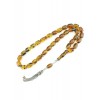 Complete worry beads set of 33 beads in drum shape, a traditional head piece and two dividing beads