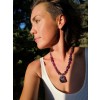 Unique, natural Amethyst necklace with beads in various sizes and shapes.