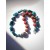 Colorful necklace made of natural Crysocolla, sponge Coral and small white Coral beads.