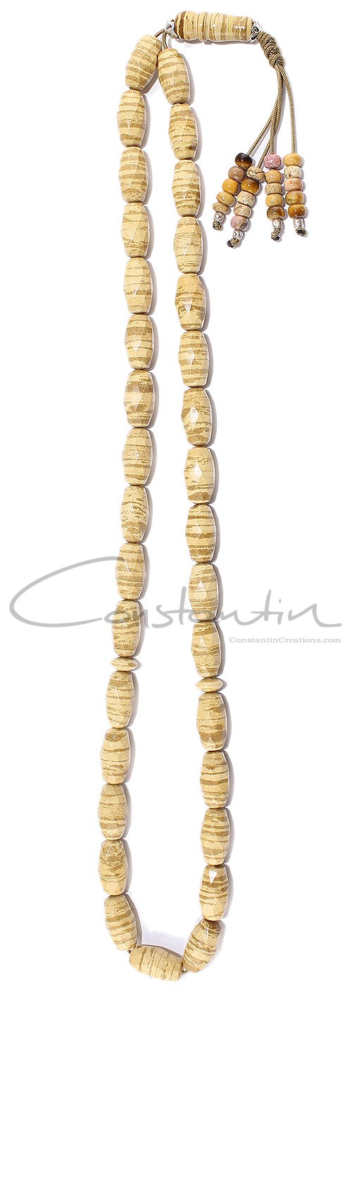 Faceted Pressed natural amber, traditional worry beads set.