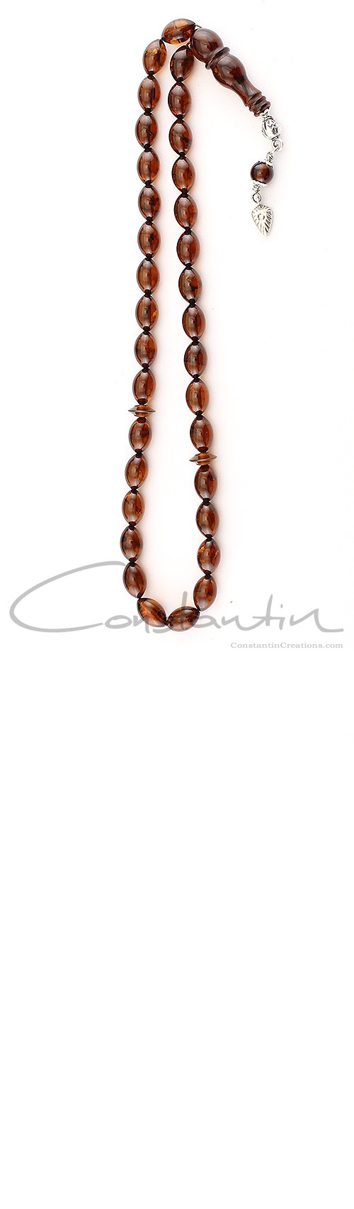 Oval beads, Natural Honey amber worry beads set. 