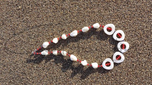 A special steel wire is used through the beads to ensure durability and silver, secure lobster claw type clasp, is guarantee safe closing.