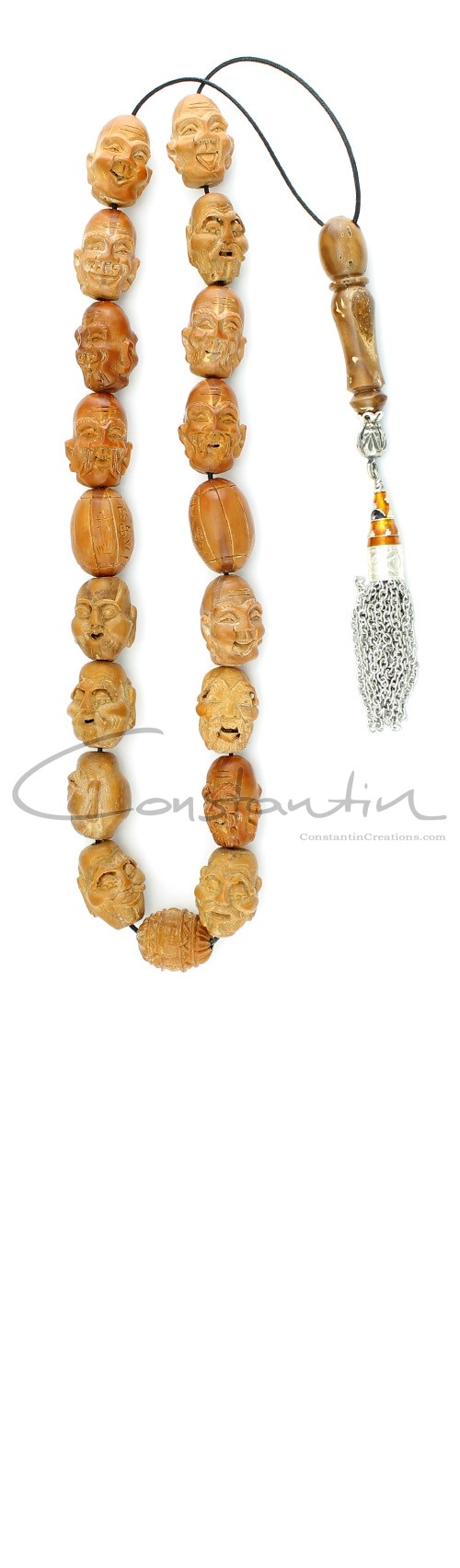 Collectable set, made of Vintage, miniature Olive Pit sculpture Masterfully hand carved.