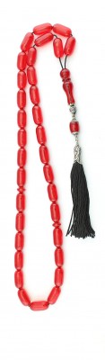 Long and impressive worry beads set, made of  Vintage Transparent  Red Faturan. 