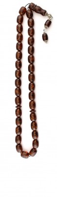Large size, Natural dark honey amber worry beads set. 