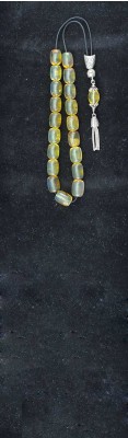 Dominican Amber, Greek komboloi of 19 beads in symmetrical shape and handy size. 