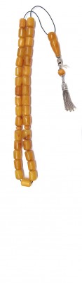 Classic , Worry beads set, made of dark Yellow natural amber.