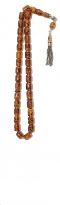 Honey color, Amber worry beads set, made of 100 % natural amber, pressed. 