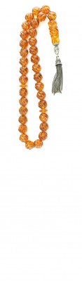 Exclusive and Collectable, Worry beads set made of natural amber, engraved beads. 