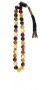 Large size, worry beads set, made of selected natural amber, with many natural colors combination